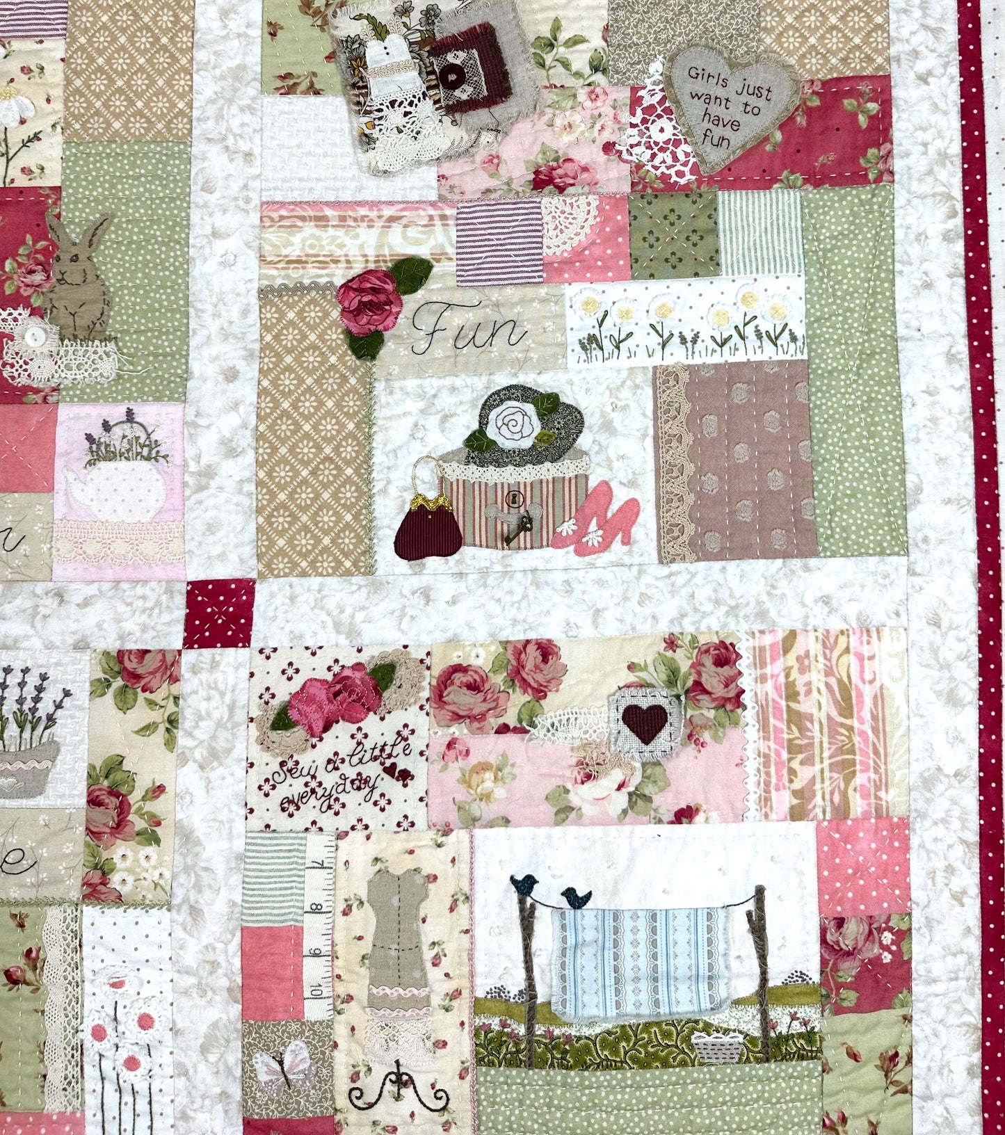 ON SPECIAL was $495, now $415. Friendship Quilt (new colours) - full kit with applique fabrics and embellishments