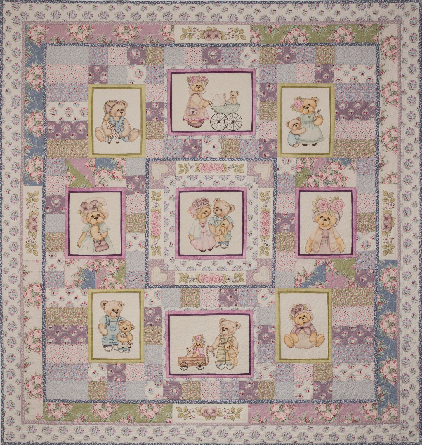 Timeless Teddies set of 11 patterns and fabric kit