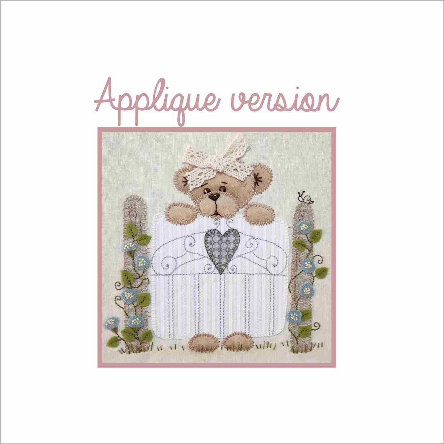 PDF Downloadable pattern Teddy's Garden Treasures - Block Seven Pattern
