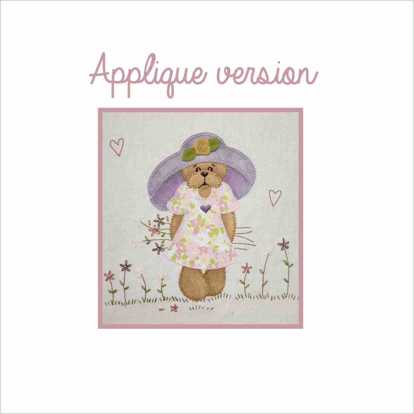 PDF Downloadable pattern Teddy's Garden Treasures - Block Three Pattern
