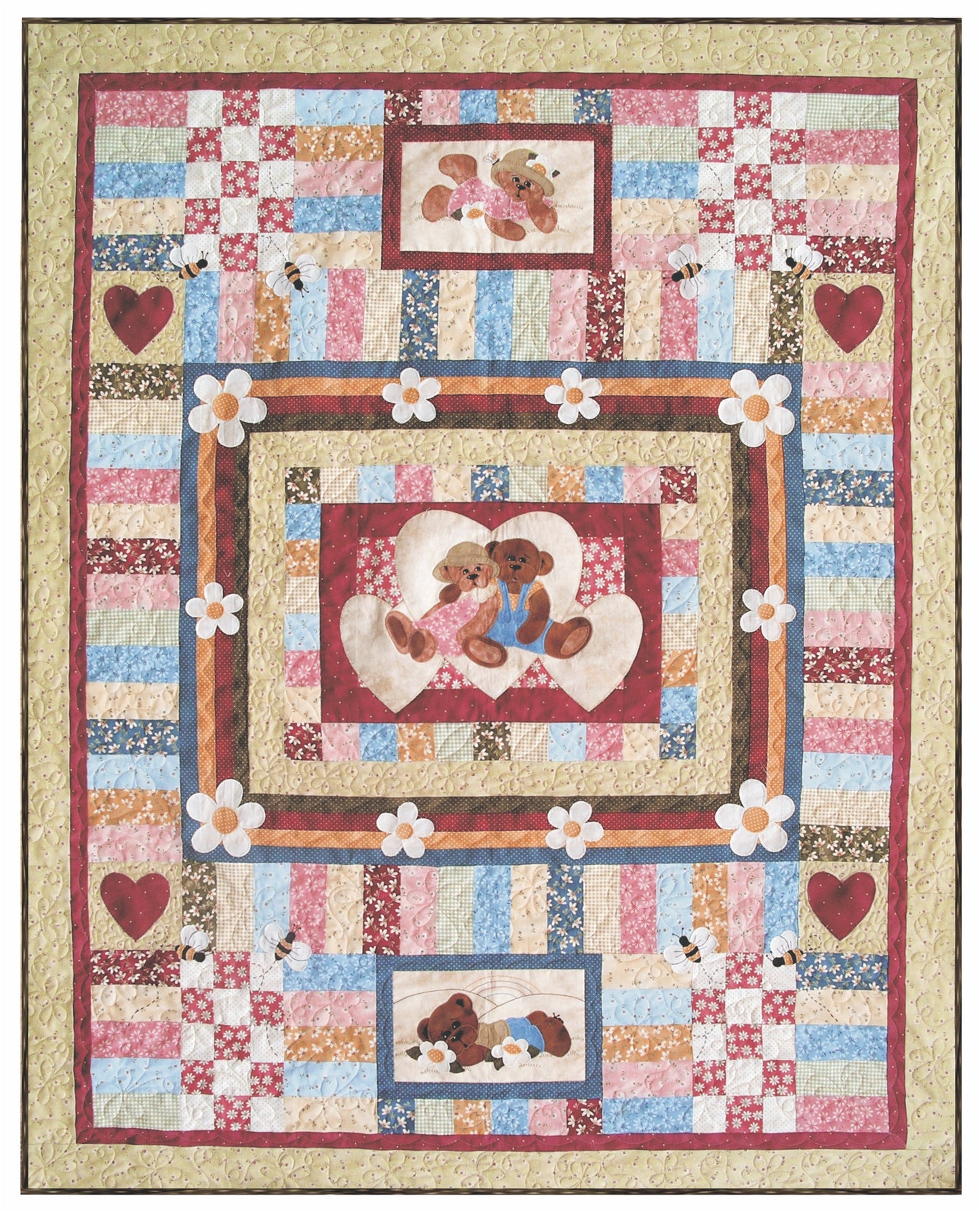 RAINBOW BEARS QUILT - Downloadable pattern