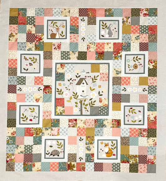 Life in the Meadows fabrics for background, borders and patchwork