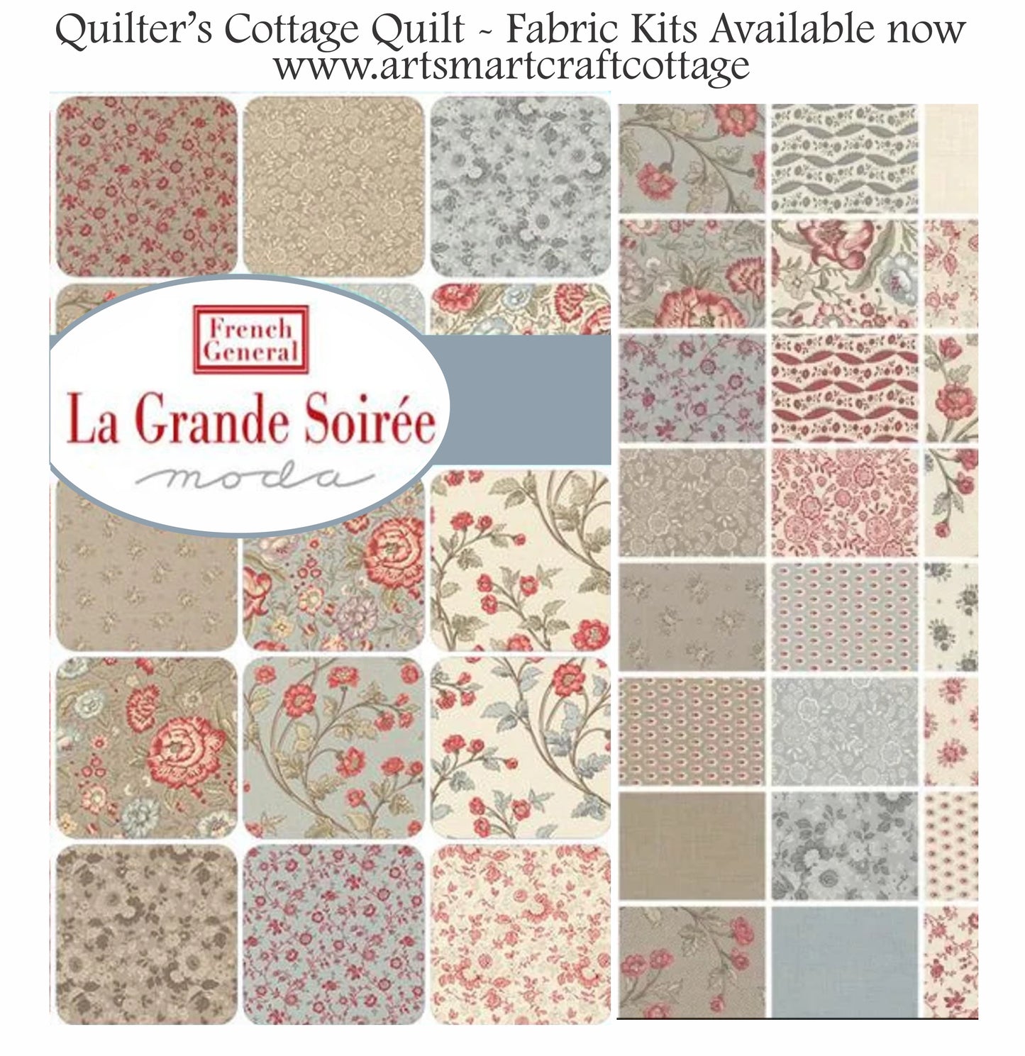 Quilter's Cottage Quilt Full fabric kit by Libby Richardson