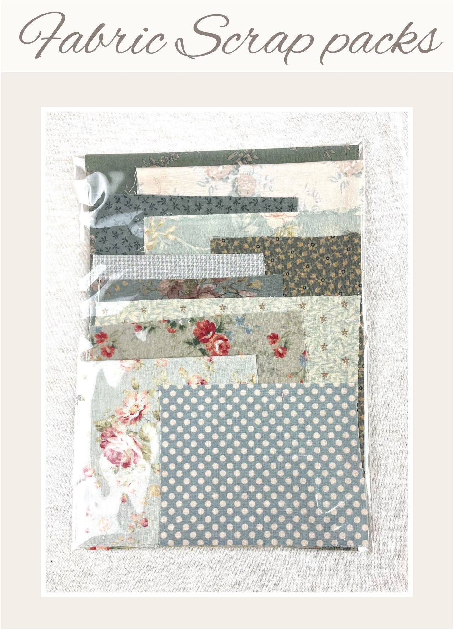 Fabric scrap pack - Country blue