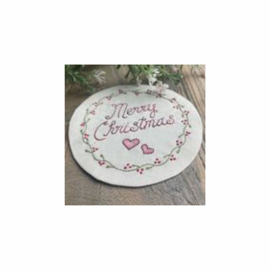 Merry Christmas wording stitchery - Downloadable pattern