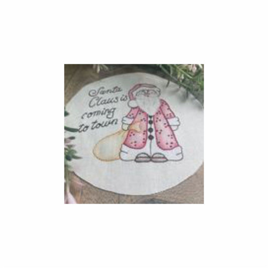 Santa Claus is coming to town stitchery - Downloadable pattern