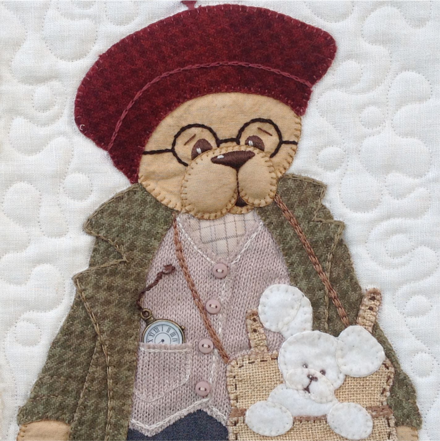 VINTAGE TEDDY APPLIQUE QUILT KIT